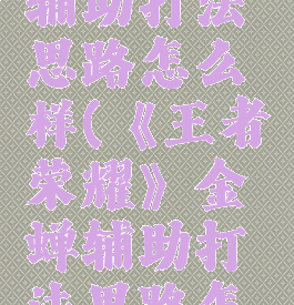 《王者荣耀》金蝉辅助打法思路怎么样(《王者荣耀》金蝉辅助打法思路怎么样才能打)