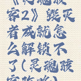 《灵魂骇客2》毁灭者成就怎么解锁不了(灵魂骇客攻略)