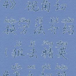 《狙击精英4》视角切换方法介绍(狙击精英4怎么切换瞄准镜)