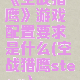 《空战猎鹰》游戏配置要求是什么(空战猎鹰steam)