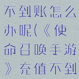 《使命召唤手游》充值不到账怎么办呢(《使命召唤手游》充值不到账怎么办呢)