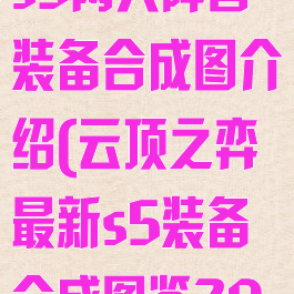 《云顶之弈》s5两大阵营装备合成图介绍(云顶之弈最新s5装备合成图鉴2021)