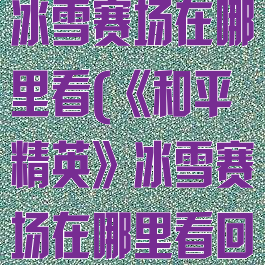 《和平精英》冰雪赛场在哪里看(《和平精英》冰雪赛场在哪里看回放)