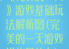 《完美的一天》游戏基础玩法解析图(完美的一天游戏讲的是什么)