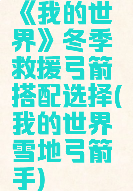 《我的世界》冬季救援弓箭搭配选择(我的世界雪地弓箭手)