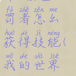 《我的世界》虚无世界3紫色惩罚者怎么获得技能(我的世界虚无世界3紫晶套怎么做)