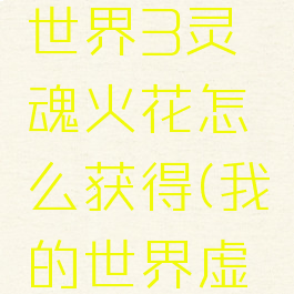 《我的世界》虚无世界3灵魂火花怎么获得(我的世界虚无世界灵魂风暴)
