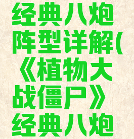 《植物大战僵尸》经典八炮阵型详解(《植物大战僵尸》经典八炮阵型详解下载)