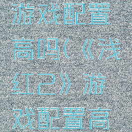 《浅红2》游戏配置高吗(《浅红2》游戏配置高吗)