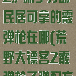 《荒野大镖客2》新手打劫民居可拿的霰弹枪在哪(荒野大镖客2霰弹枪子弹配方)