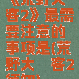 《荒野大镖客2》最需要注意的事项是(荒野大镖客2须知)