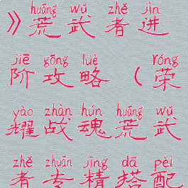 《荣耀战魂》荒武者进阶攻略(荣耀战魂荒武者专精搭配)