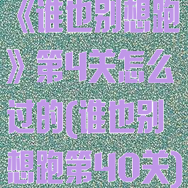 《谁也别想跑》第4关怎么过的(谁也别想跑第40关)