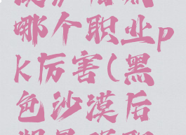 《黑色沙漠》后期哪个职业pk厉害(黑色沙漠后期最强职业)