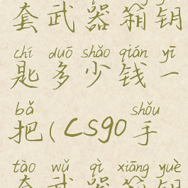 《csgo》手套武器箱钥匙多少钱一把(csgo手套武器箱钥匙价格)