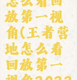 王者营地怎么看回放第一视角(王者营地怎么看回放第一视角2022)