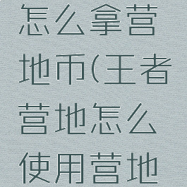 王者营地怎么拿营地币(王者营地怎么使用营地币)
