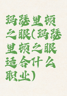 玛瑟里顿之眼(玛瑟里顿之眼适合什么职业)