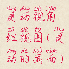 灵动视角组视图(灵动的画面)