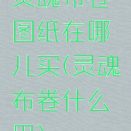 灵魂布卷图纸在哪儿买(灵魂布卷什么用)