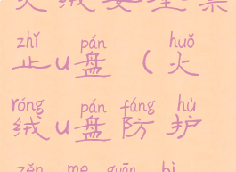 火绒安全禁止u盘(火绒u盘防护怎么关闭)