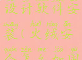 火绒安全怎么加固设计软件安装(火绒安全怎么加固设计软件安装不上)