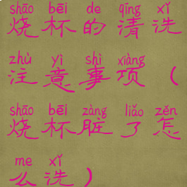 烧杯的清洗注意事项(烧杯脏了怎么洗)