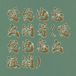 爱发电怎么销号(爱发电怎么注销)