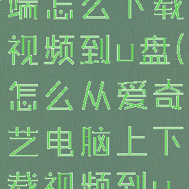 爱奇艺电脑端怎么下载视频到u盘(怎么从爱奇艺电脑上下载视频到u盘)