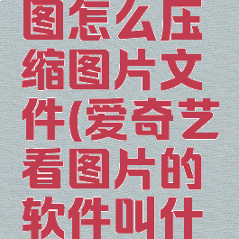 爱奇艺看图怎么压缩图片文件(爱奇艺看图片的软件叫什么)