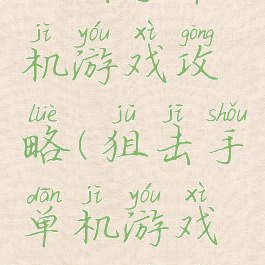 狙击手单机游戏攻略(狙击手单机游戏攻略视频)