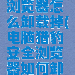 猎豹安全浏览器怎么卸载掉(电脑猎豹安全浏览器如何卸载)