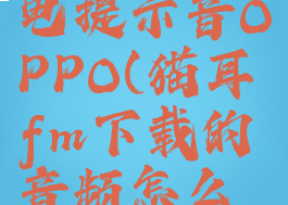 猫耳fm怎么设置充电提示音OPPO(猫耳fm下载的音频怎么设置充电提示音)