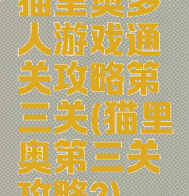 猫里奥多人游戏通关攻略第三关(猫里奥第三关攻略?)