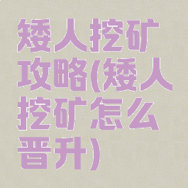 矮人挖矿攻略(矮人挖矿怎么晋升)