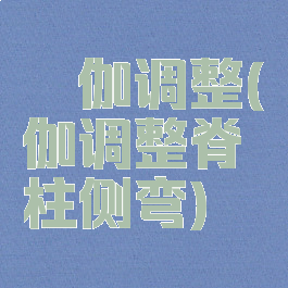 瑜伽调整(瑜伽调整脊柱侧弯)