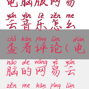 电脑版网易云音乐怎么查看评论(电脑的网易云怎么看评论)