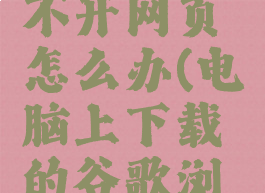 电脑上下载的谷歌浏览器打不开网页怎么办(电脑上下载的谷歌浏览器打不开网址怎么办)