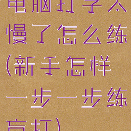 电脑打字太慢了怎么练(新手怎样一步一步练盲打)