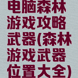 电脑森林游戏攻略武器(森林游戏武器位置大全)