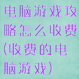 电脑游戏攻略怎么收费(收费的电脑游戏)