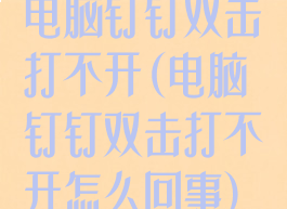 电脑钉钉双击打不开(电脑钉钉双击打不开怎么回事)