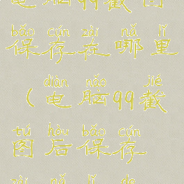 电脑qq截图保存在哪里(电脑qq截图后保存在哪里的)