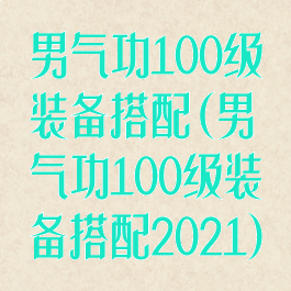 男气功100级装备搭配(男气功100级装备搭配2021)
