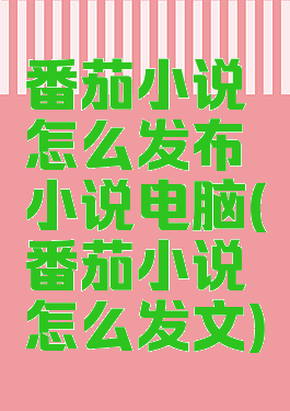 番茄小说怎么发布小说电脑(番茄小说怎么发文)