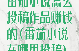 番茄小说怎么投稿作品赚钱的(番茄小说在哪里投稿)