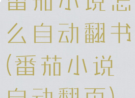 番茄小说怎么自动翻书(番茄小说自动翻页)