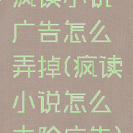 疯读小说广告怎么弄掉(疯读小说怎么去除广告)