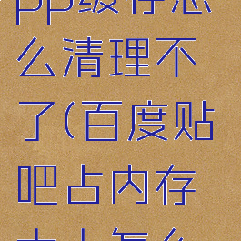 百度贴吧app缓存怎么清理不了(百度贴吧占内存太大怎么办)