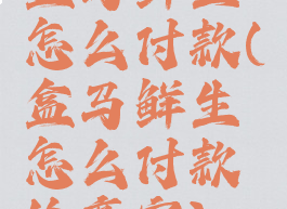 盒马鲜生怎么付款(盒马鲜生怎么付款给商家)